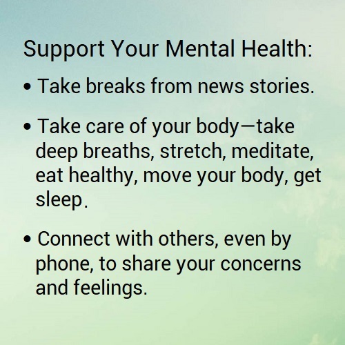 Taking care of your mental health during an infectious disease outbreak. image