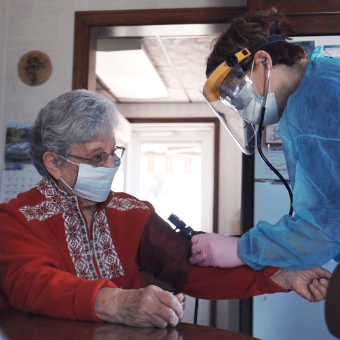 Getting medical care during the pandemic. Image