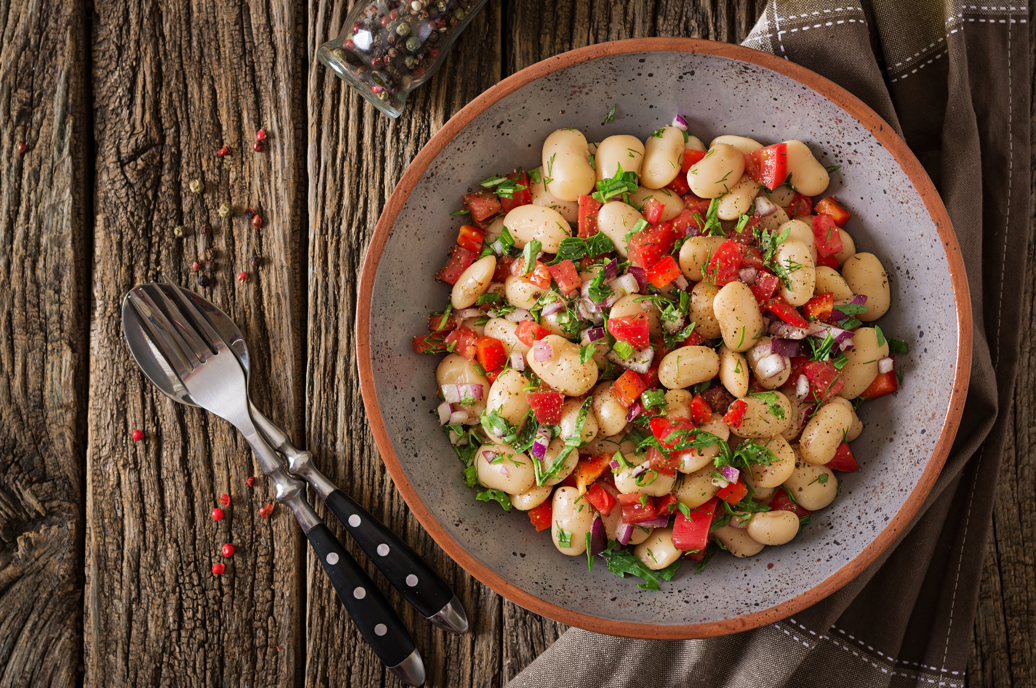 Bean Salad on a table