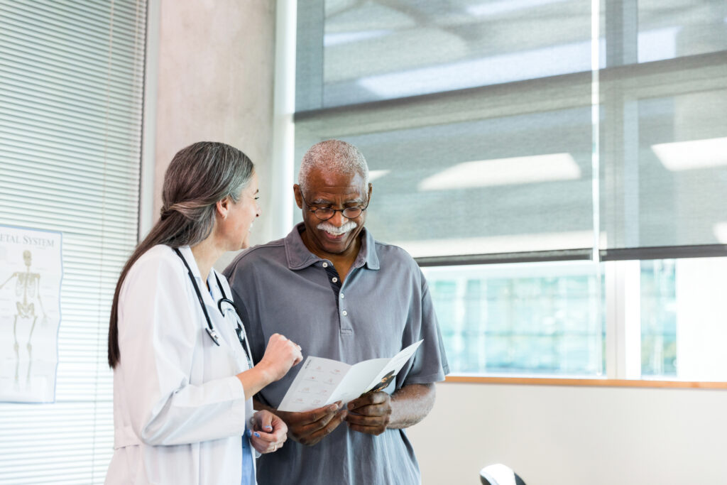 Primary Care Provider meeting with elderly patient